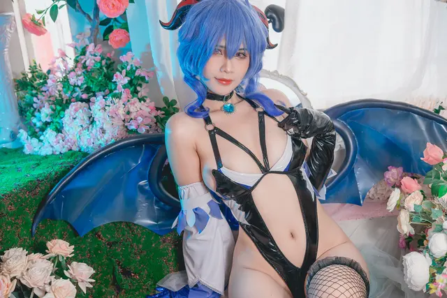 Coser@Pyon: Ganyu Succubus (44 photos + 2 videos)