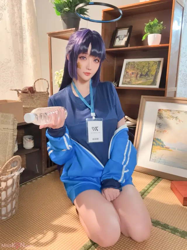 Coser@星之迟迟Hoshilily: 蔚蓝档案-早濑优香体操服 (69 photos + 1 video)