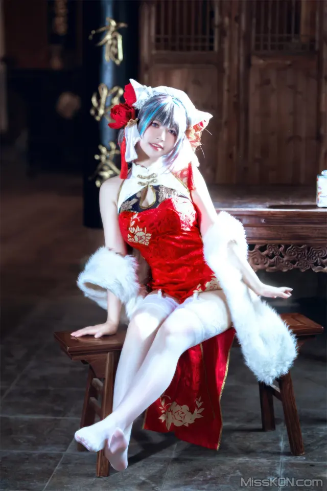 Coser@半半子: 柴郡中华娘旗袍 (45 photos + 2 videos)