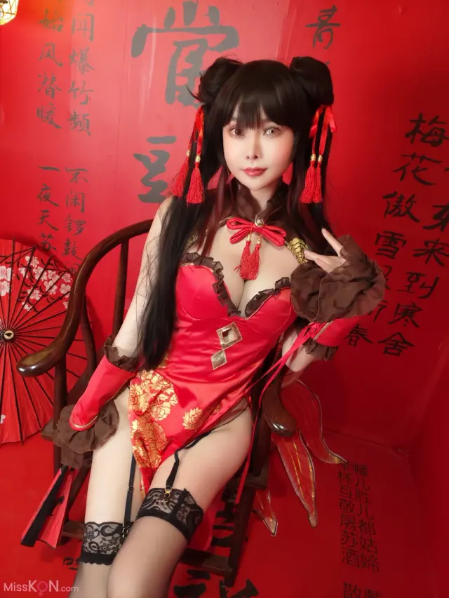 Coser@亚马逊鲶鱼: 时崎狂三 旗袍 (25 photos)