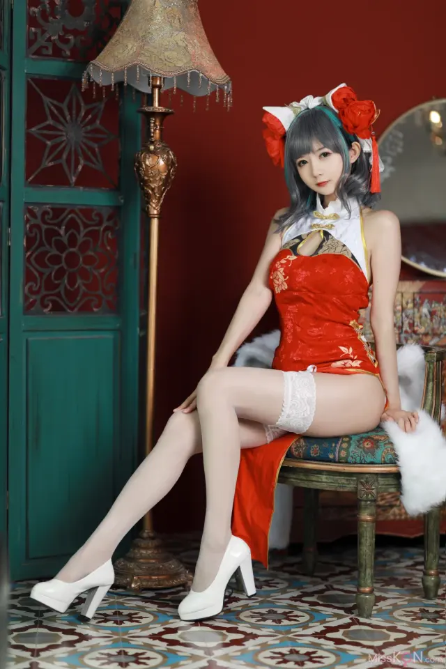 Coser@51酱: 碧蓝航线-柴郡新春旗袍 (12 photos)
