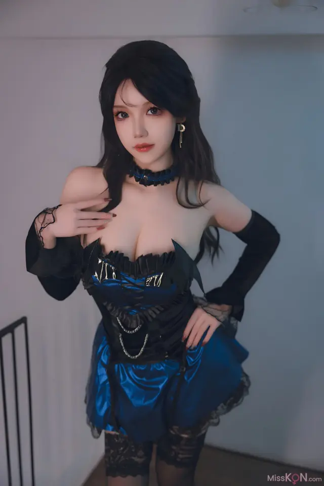 Coser@雪晴Astra: 蓝色蕾丝短裙 (53 photos + 1 video)