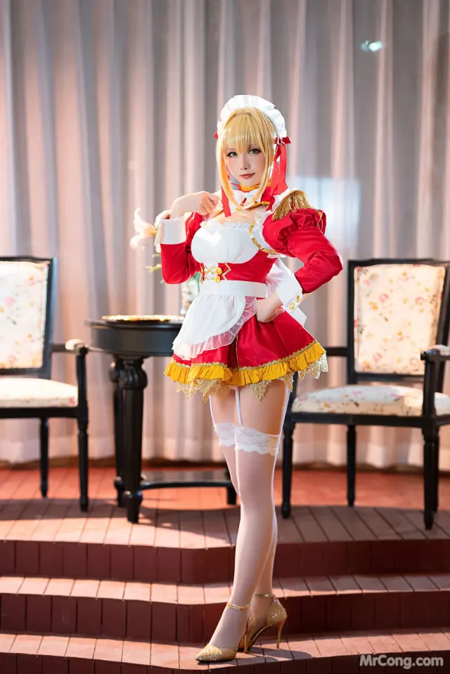 Coser@星之迟迟Hoshilily: Nero Claudius maid (FGO) (25 photos)
