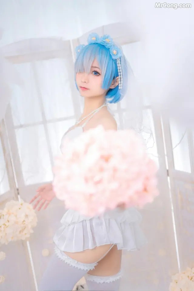 Coser@蠢沫沫 (chunmomo) Vol.024: 蕾姆花嫁 (44 photos)