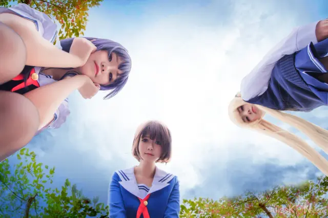 Coser@白金Saki: 三个女仆 (29 photos)