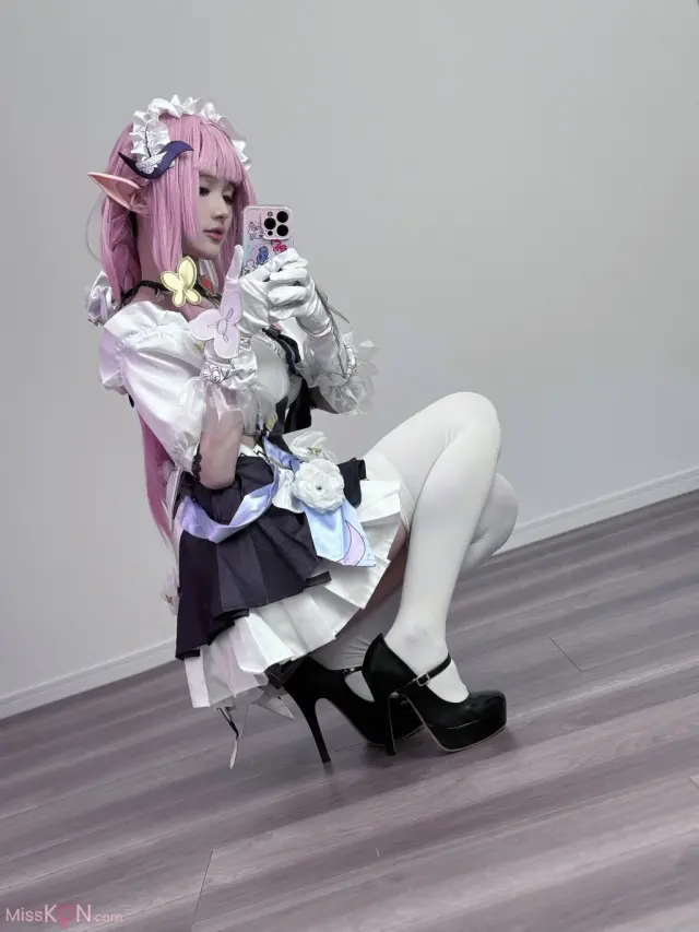 Coser@幼愛Youmeko: 崩坏3 爱莉希雅女仆装 (20 photos)