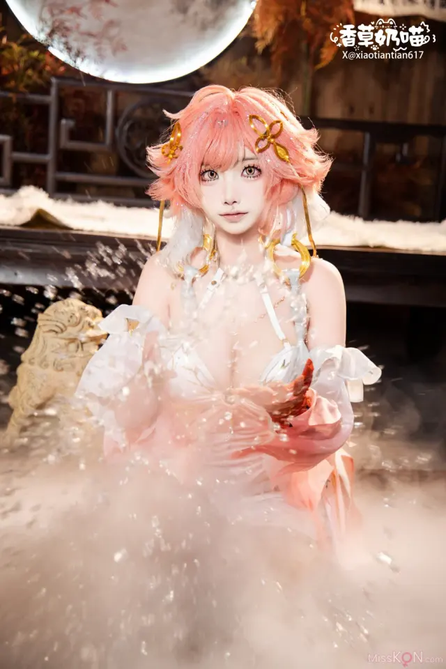Coser@香草奶喵: 长离典藏版 长离泳衣 (46 photos)