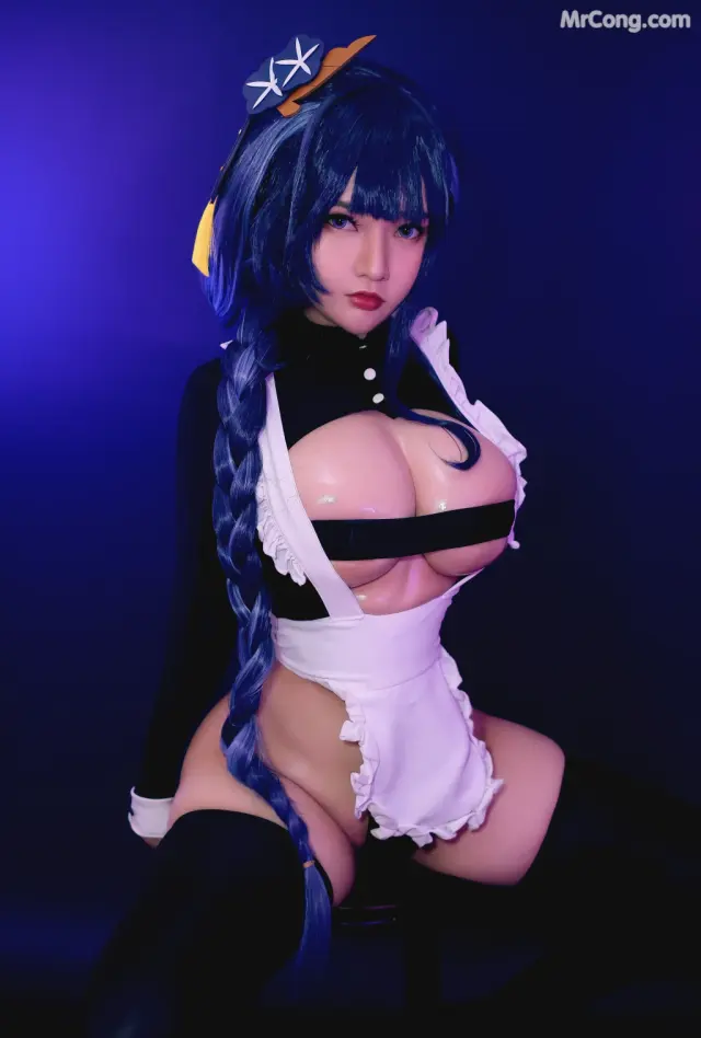 Coser@Potato Godzilla: Maid Raiden Shogun (17 photos)