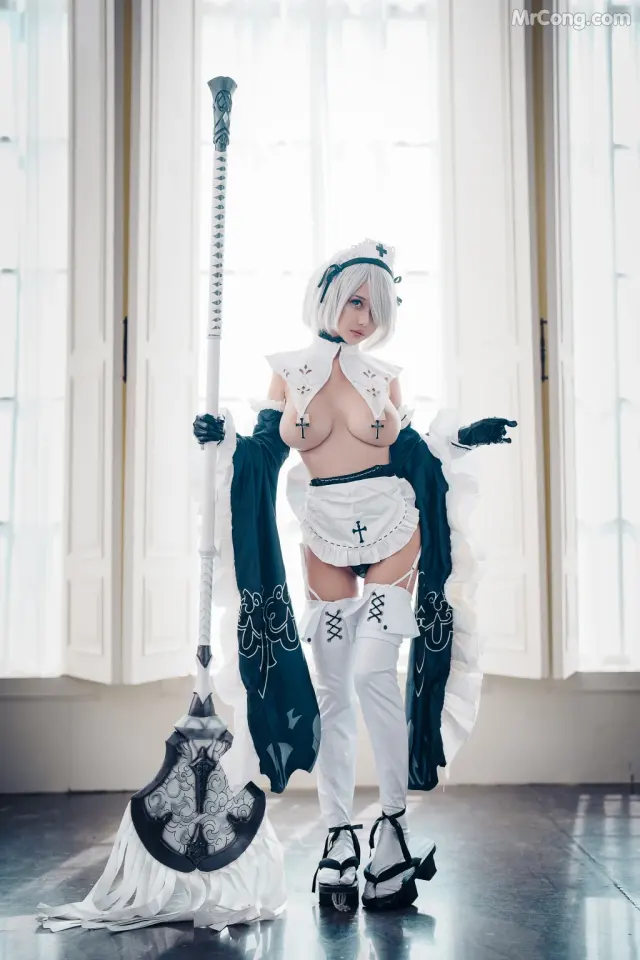 Coser@沖田凜花Rinka: 2B Maid (30 photos)