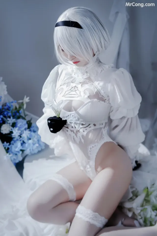 Coser@半半子: Automataヨルハ二号B型 白いドレス (51 photos)