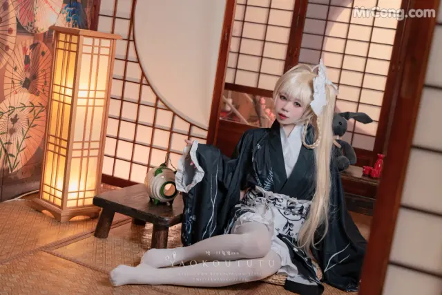 Coser@黏黏团子兔: 六月T3专属特典『穹妹浴衣』 (42 photos + 1 video)