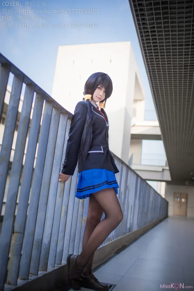 Coser@白金Saki: 制服黑丝 (28 photos)