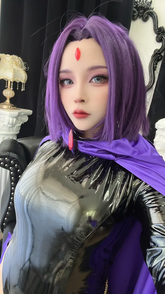 Coser@Sayo Momo: Raven Teen Titans (59 photos + 6 videos)