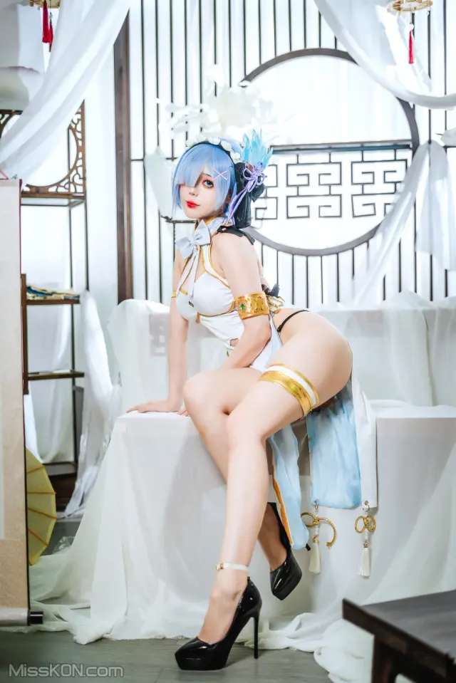 Coser@九言: 蕾姆旗袍 (55 photos + 8 videos)