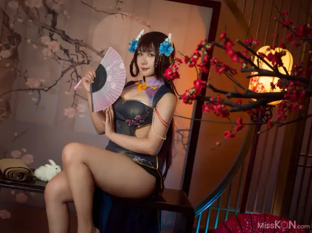 Coser@麻花麻花酱: 比睿旗袍+泳装 (61 photos)