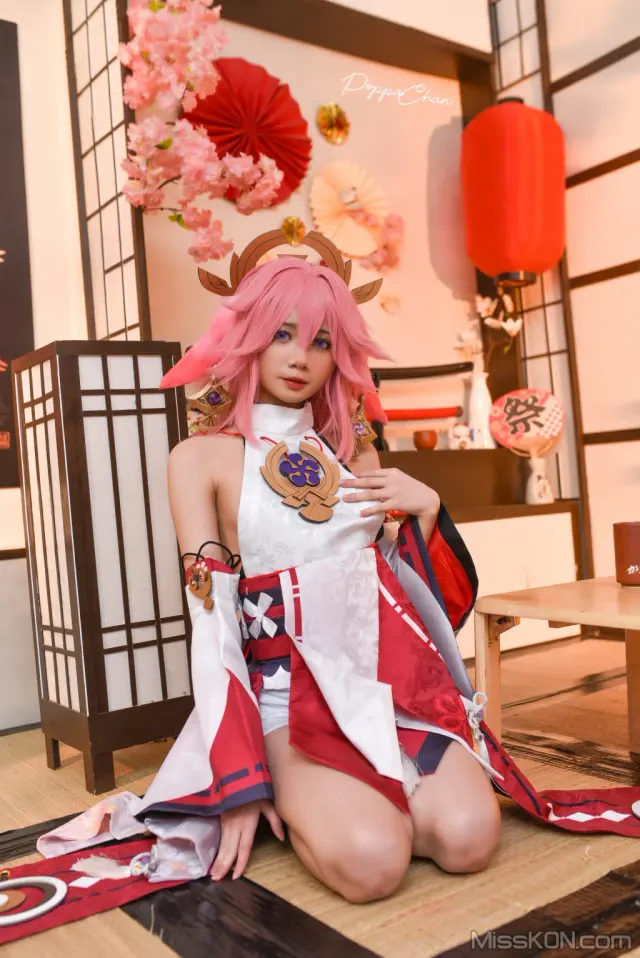 Coser@PoppaChan: Yae Miko Genshin Impact (55 photos + 15 videos)