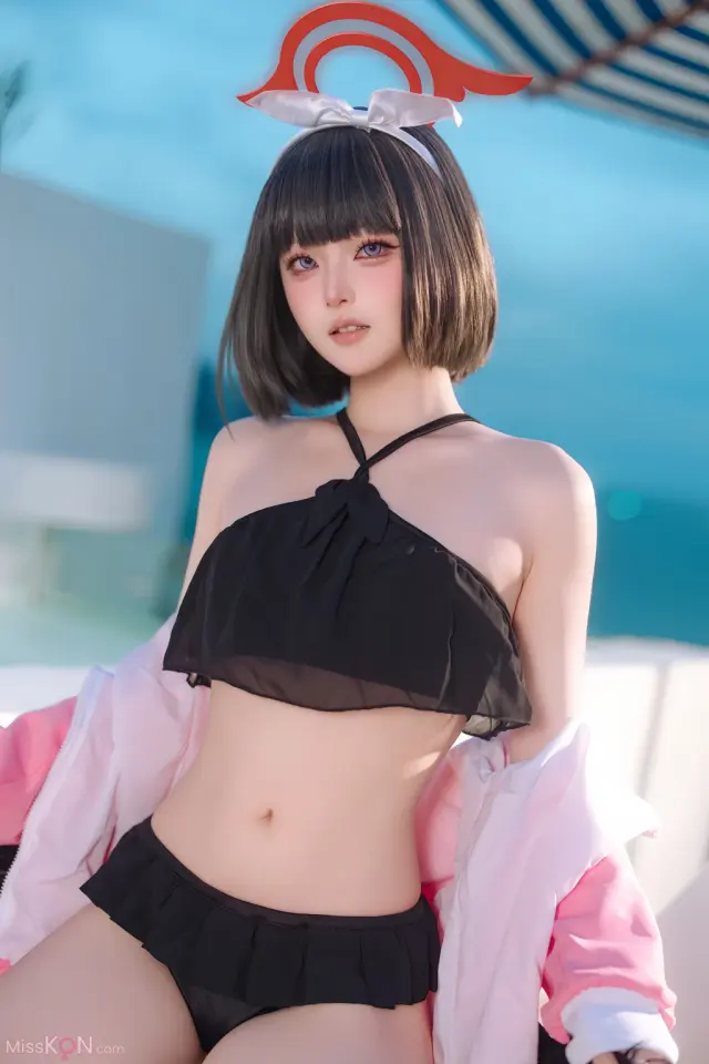 Coser@屿鱼: 蔚蓝档案 静山真白泳装 (30 photos)