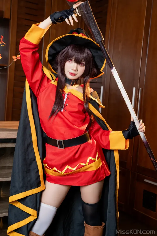 Coser@PoppaChan: Konosuba Megumin (128 photos + 12 videos)