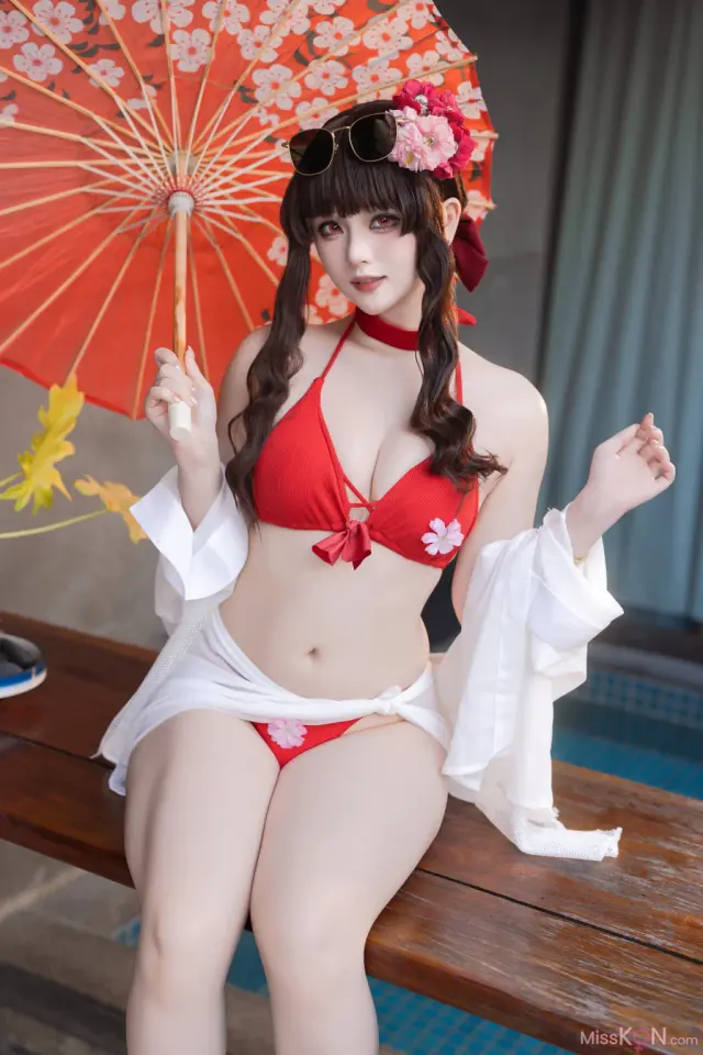 Coser@屿鱼: 樱花泳装 (80 photos)
