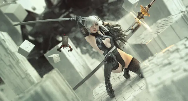 Coser@爆机少女喵小吉 (Nekokoyoshi): Nier 2B (42 photos)