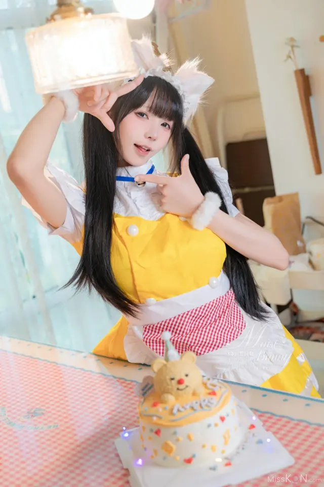 Coser@黏黏团子兔: 12月作品 诞生日限定『 兔子味蛋糕 』 (108 photos + 3 videos)