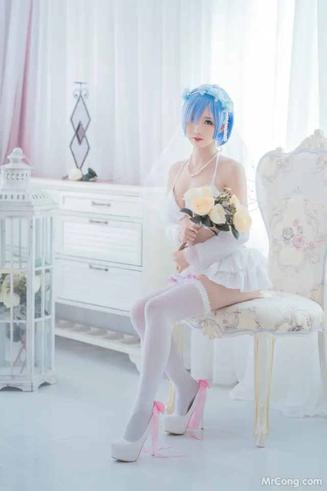 Coser@面饼仙儿 No.044: 花嫁蕾姆 (28 photos)