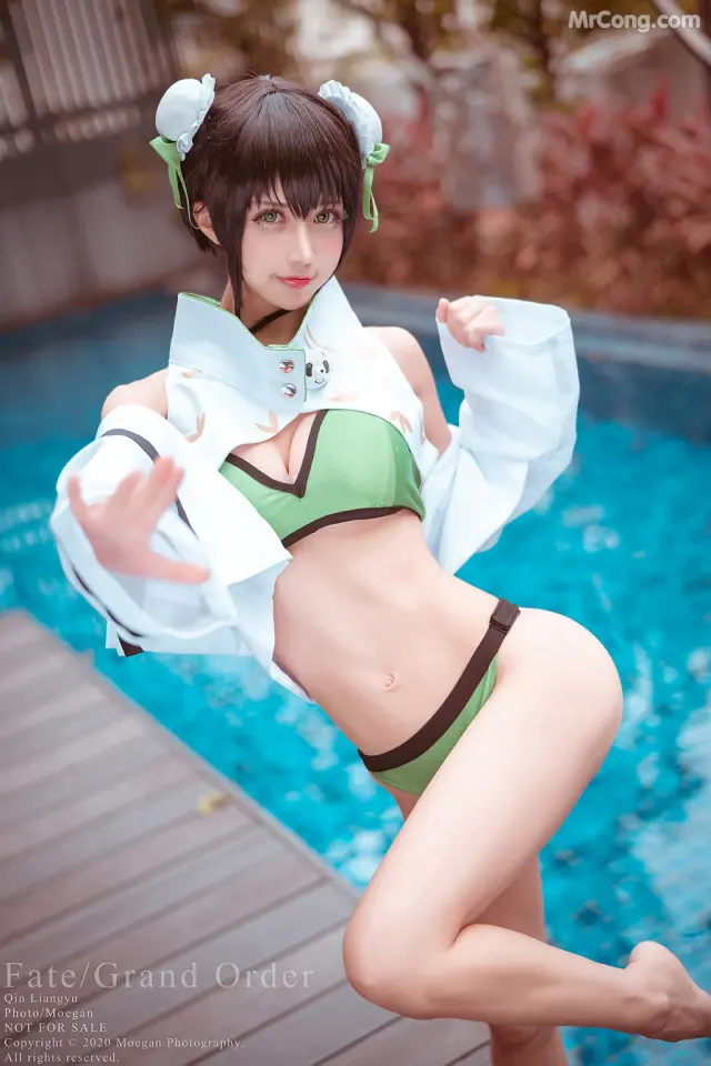 Coser@沖田凜花Rinka: 秦良玉水着ver (12 photos)