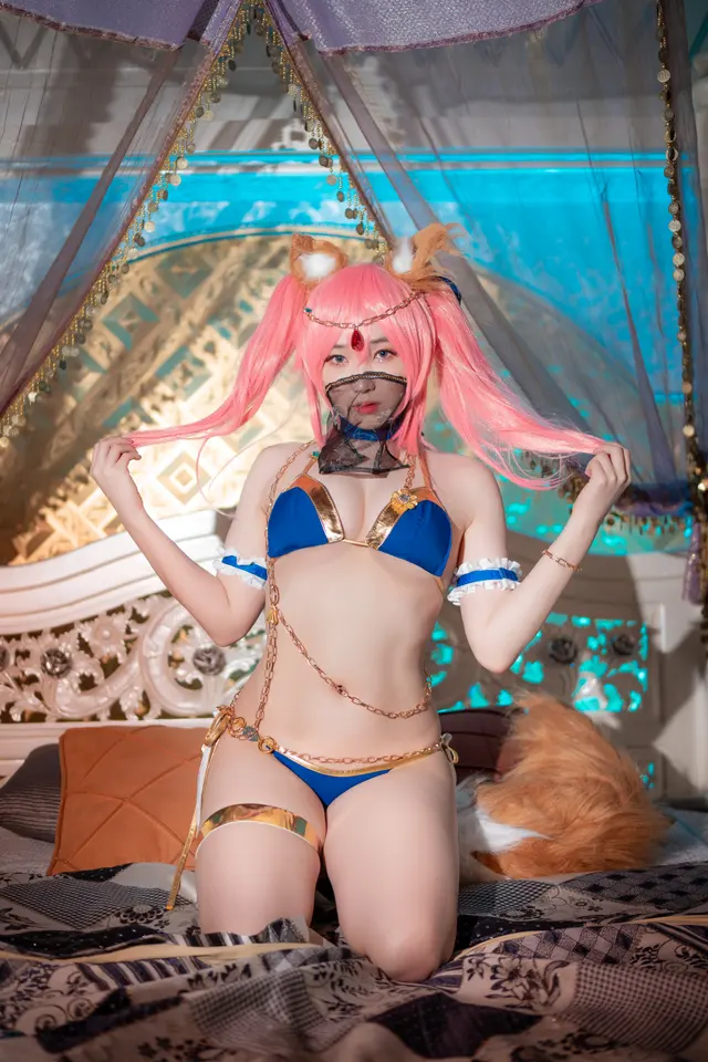 [CreamSoda] Bambi (밤비) – Cosplay Tamamo + Kama (FGO) (40 photos)