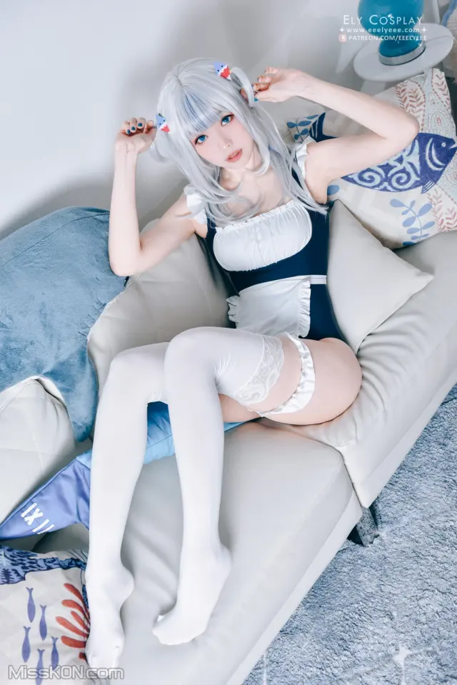 Coser@Ely_eee (ElyEE子): Gura Swimsuit (19 photos)